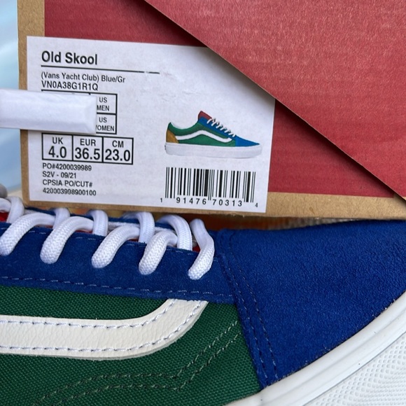 Vans WMNS Old Skool
(Vans Yacht Club) Blue/Green 
VN0A38G1R1Q US
Sneakers - Picture 16 of 16
